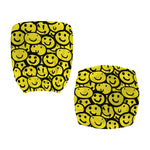 Graffiti Happy Emoji Pattern Print Office Chair Cover