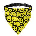 Graffiti Happy Emoji Pattern Print Over The Collar Dog Bandana