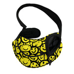 Graffiti Happy Emoji Pattern Print Pet Sling Carrier