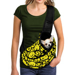 Graffiti Happy Emoji Pattern Print Pet Sling Carrier
