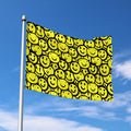 Graffiti Happy Emoji Pattern Print Polyester Flag