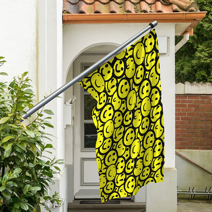 Graffiti Happy Emoji Pattern Print Polyester Flag