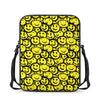 Graffiti Happy Emoji Pattern Print Rectangular Crossbody Bag