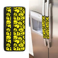 Graffiti Happy Emoji Pattern Print Refrigerator Handle Covers
