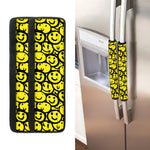 Graffiti Happy Emoji Pattern Print Refrigerator Handle Covers