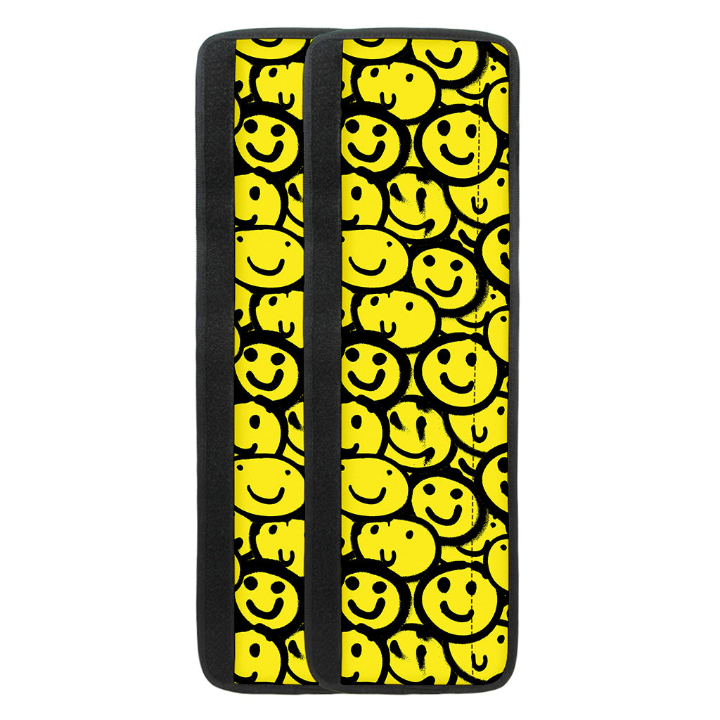 Graffiti Happy Emoji Pattern Print Refrigerator Handle Covers