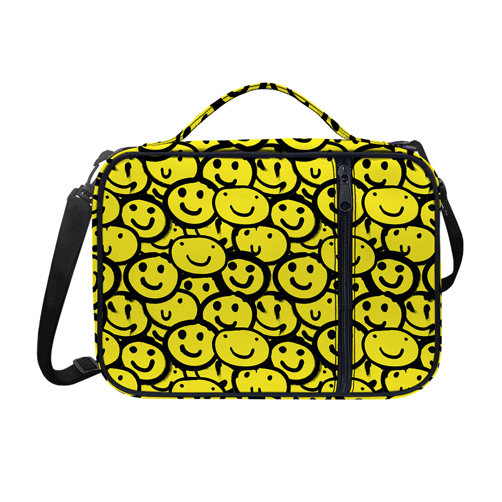 Graffiti Happy Emoji Pattern Print Shoulder Strap Bible Bag