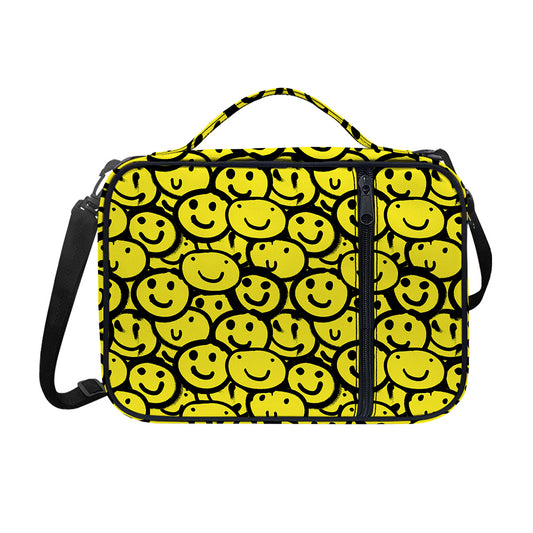 Graffiti Happy Emoji Pattern Print Shoulder Strap Bible Bag
