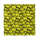 Graffiti Happy Emoji Pattern Print Silk Bandana