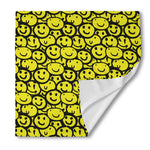 Graffiti Happy Emoji Pattern Print Silk Bandana