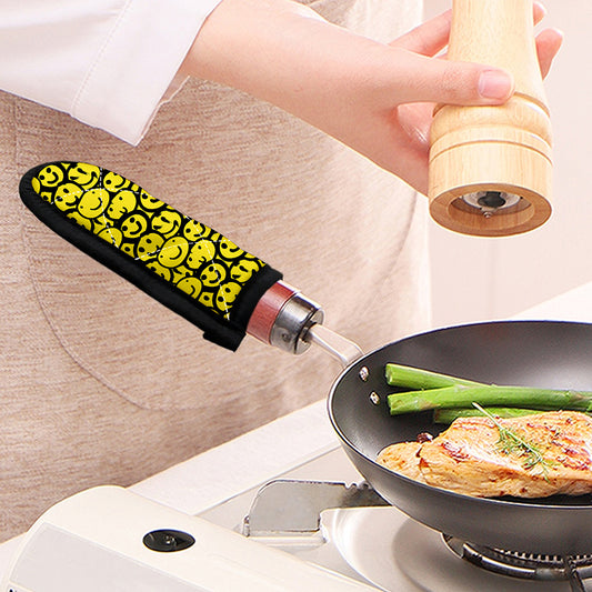 Graffiti Happy Emoji Pattern Print Skillet Handle Cover