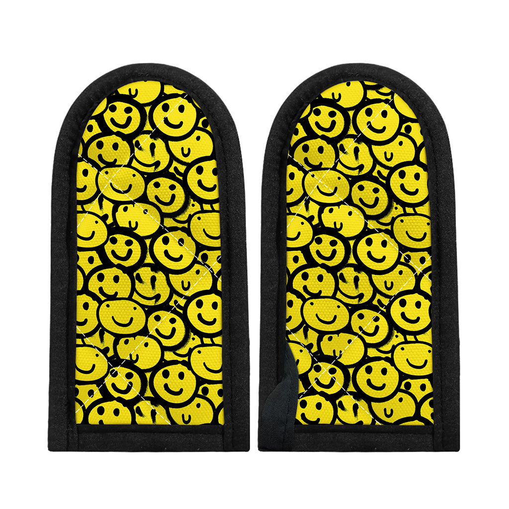 Graffiti Happy Emoji Pattern Print Skillet Handle Cover