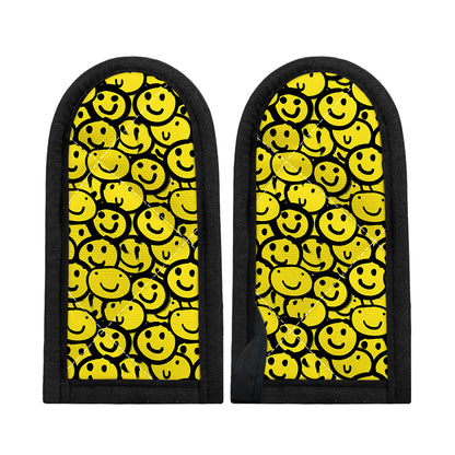 Graffiti Happy Emoji Pattern Print Skillet Handle Cover