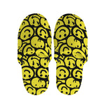 Graffiti Happy Emoji Pattern Print Slippers