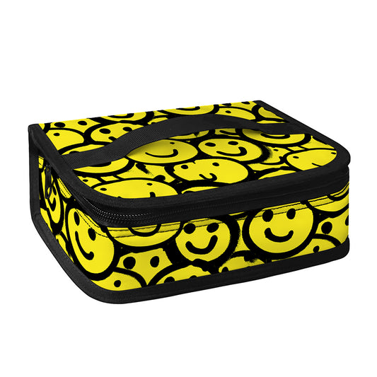 Graffiti Happy Emoji Pattern Print Small Lunch Bag