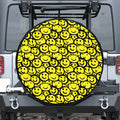 Graffiti Happy Emoji Pattern Print Tire Cover