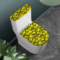 Graffiti Happy Emoji Pattern Print Toilet Lid And Tank Cover Set