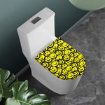 Graffiti Happy Emoji Pattern Print Toilet Lid Cover