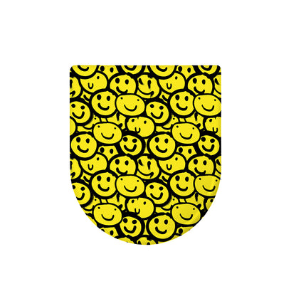 Graffiti Happy Emoji Pattern Print Toilet Lid Cover