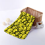 Graffiti Happy Emoji Pattern Print Towel