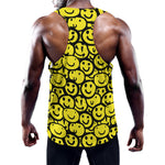 Graffiti Happy Emoji Pattern Print Training Tank Top