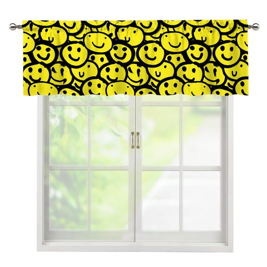 Graffiti Happy Emoji Pattern Print Window Valance