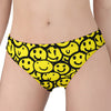 Graffiti Happy Emoji Pattern Print Women's Panties