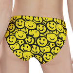 Graffiti Happy Emoji Pattern Print Women's Panties