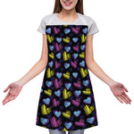 Graffiti Heart Pattern Print Adjustable Apron