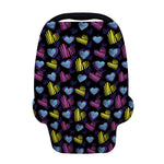 Graffiti Heart Pattern Print Baby Seat Cover