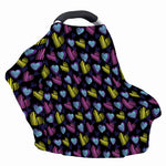 Graffiti Heart Pattern Print Baby Seat Cover