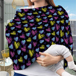 Graffiti Heart Pattern Print Baby Seat Cover