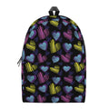 Graffiti Heart Pattern Print School Backpack