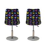 Graffiti Heart Pattern Print Bar Stool Covers