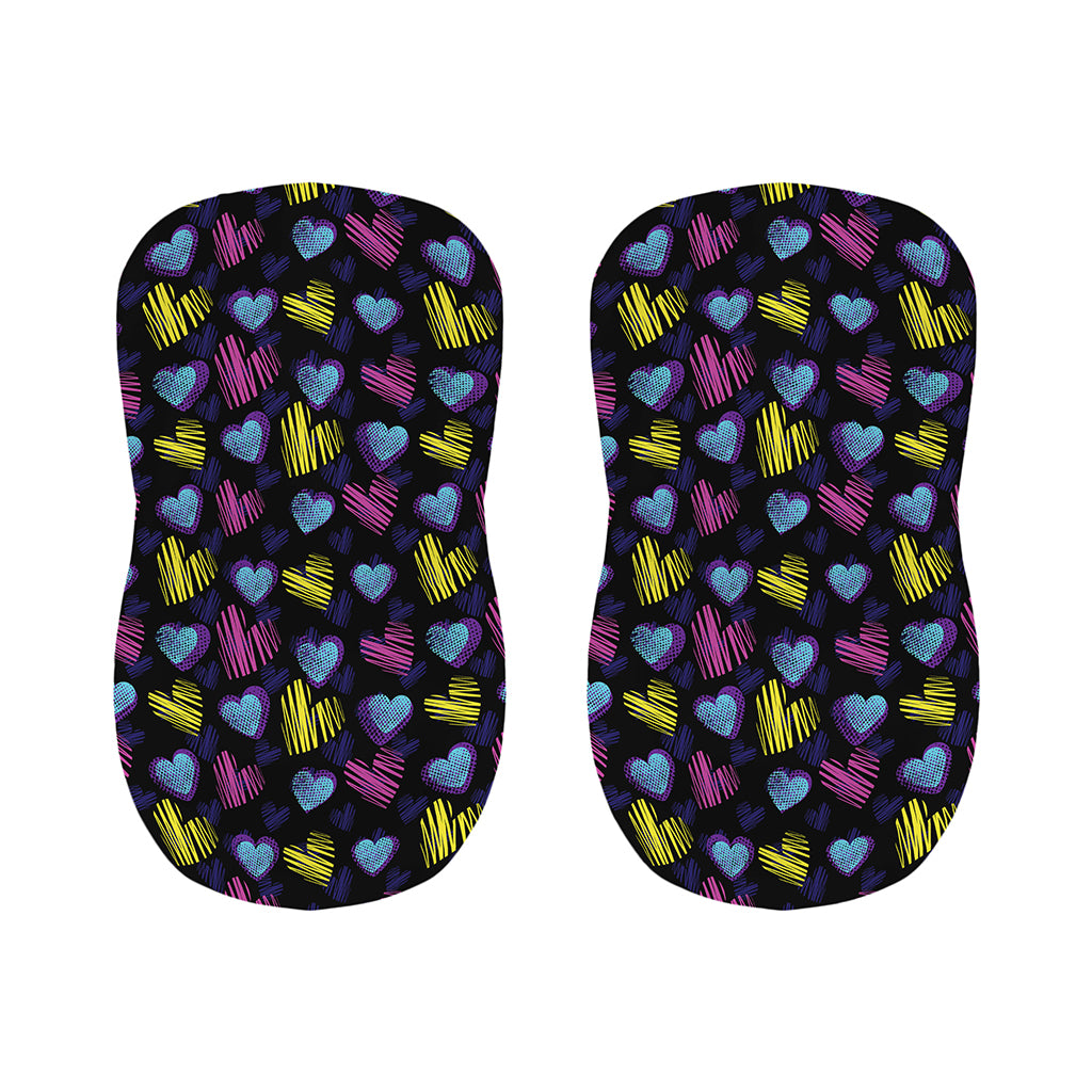 Graffiti Heart Pattern Print Bar Stool Covers