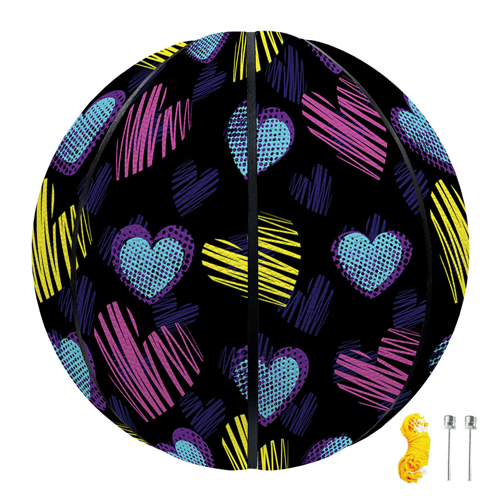 Graffiti Heart Pattern Print Basketball