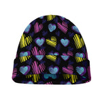 Graffiti Heart Pattern Print Beanie