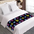 Graffiti Heart Pattern Print Bed Runner
