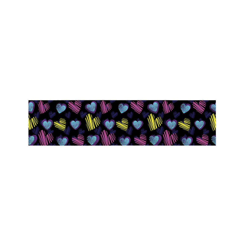 Graffiti Heart Pattern Print Bed Runner