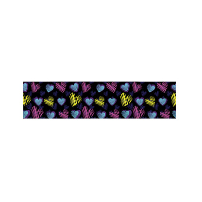 Graffiti Heart Pattern Print Bed Runner