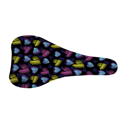 Graffiti Heart Pattern Print Bicycle Seat Cover