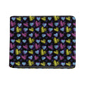 Graffiti Heart Pattern Print Bifold Wallet