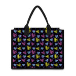 Graffiti Heart Pattern Print Canvas Tote Bag