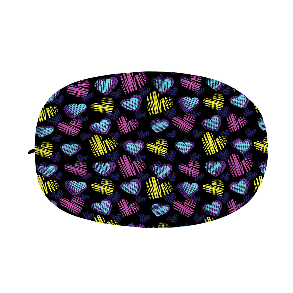 Graffiti Heart Pattern Print Car Side Mirror Covers