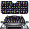 Graffiti Heart Pattern Print Car Windshield Sun Shade