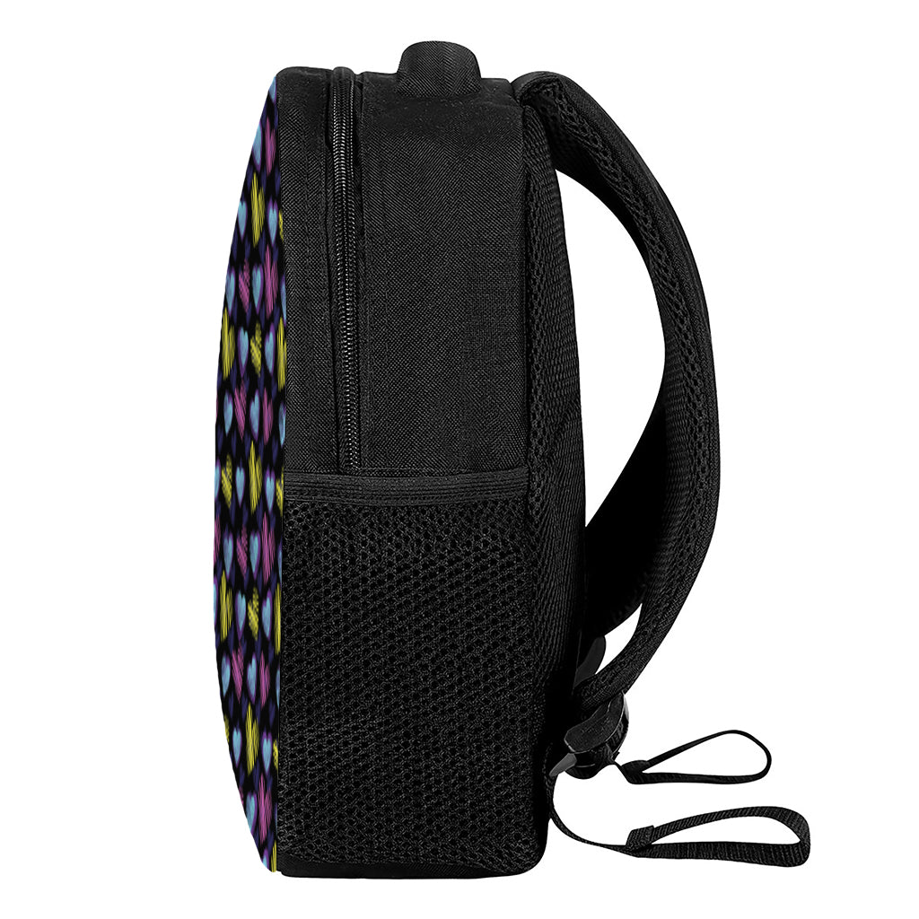 Graffiti Heart Pattern Print Casual Backpack