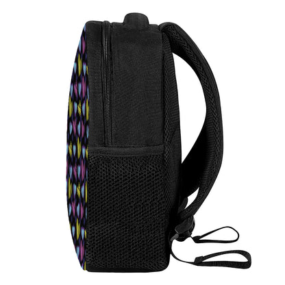 Graffiti Heart Pattern Print Casual Backpack