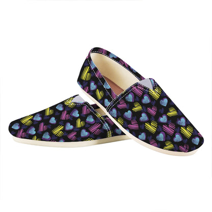 Graffiti Heart Pattern Print Casual Shoes