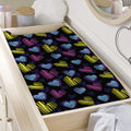 Graffiti Heart Pattern Print Changing Pad Cover