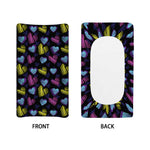 Graffiti Heart Pattern Print Changing Pad Cover